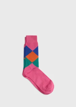 Argyle Crew Sock