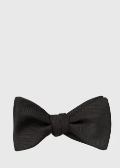 Black Grosgrain Bow Tie