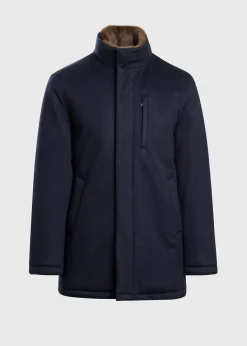 Cashmere Coat with Faux Fur Collar