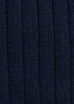 Cashmere Ribbed Crew Sock