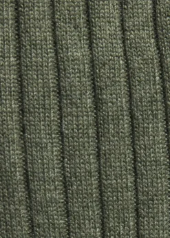 Cashmere Ribbed Crew Sock