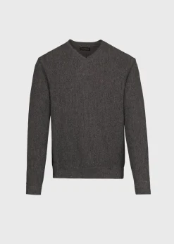 Classic Alpaca Links V-Neck Sweater