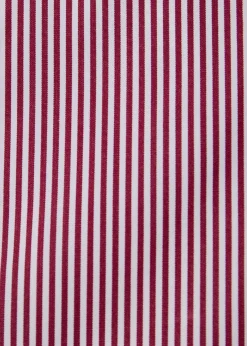 Classic Spread Collar Pencil Stripe Dress Shirt