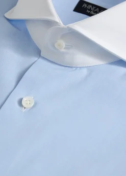 Contrast Collar Cotton Dress Shirt