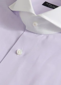 Contrast Collar Cotton Dress Shirt