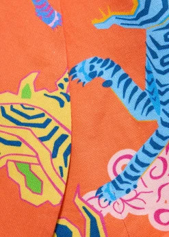 Dragon Printed Linen DInner Jacket