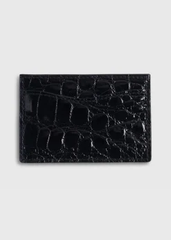 Glazed Alligator Flat Card Case