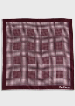 Glen Plaid Silk Pocket Square