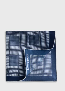 Glen Plaid Silk Pocket Square