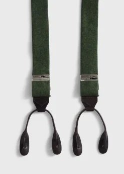 Leather Trim Suspenders