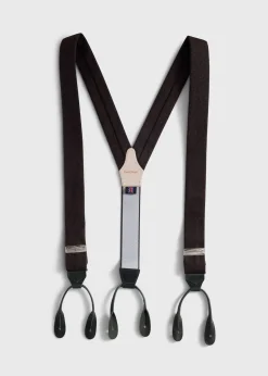 Leather Trim Suspenders