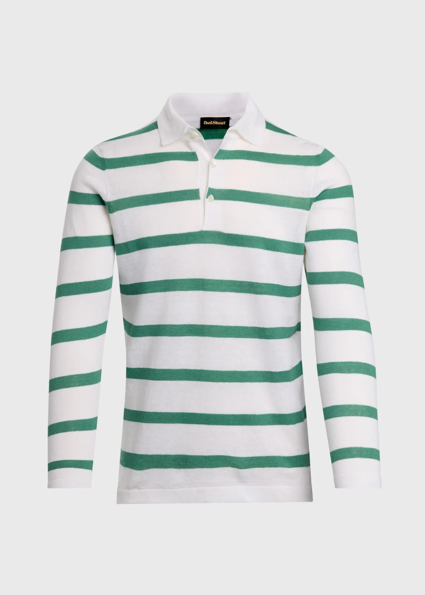 Linen & Cotton Horizontal Stripe Polo