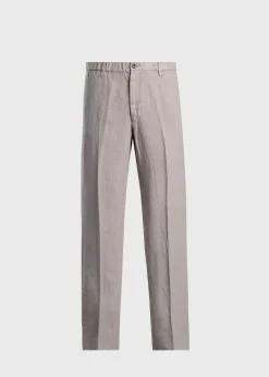 Linen Garment Dyed Trouser