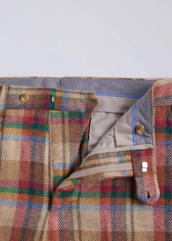 Linen Plaid Dress Trouser