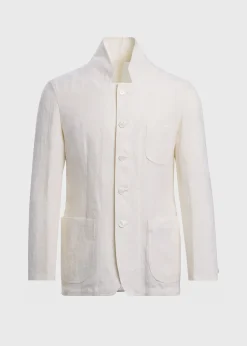 Linen Stand Collar Jacket
