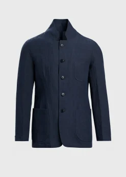 Linen Stand Collar Jacket