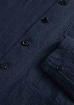 Linen Stand Collar Jacket