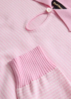 Long Sleeve Stripe Polo
