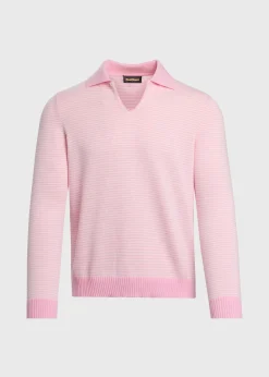 Long Sleeve Stripe Polo