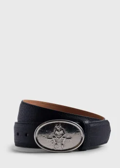 Man on the Fence Gunmetal Buckle Belt