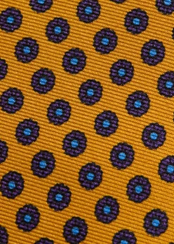 Micro Medallion Printed Silk Tie