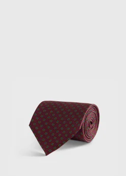 Micro Medallion Printed Silk Tie