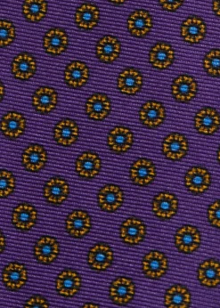 Micro Medallion Printed Silk Tie