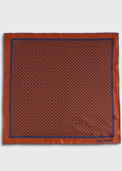 Micro Medallion Print Pocket Square