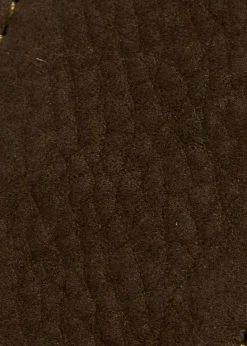 Nubuck Suede Belt with Gold Buckle