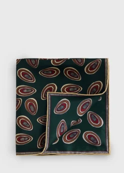 Printed Silk Deco Pocket Square