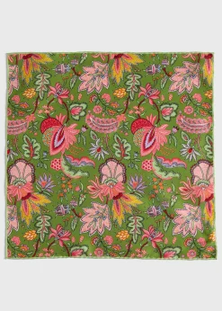 Printed Silk Floral Pocket Square