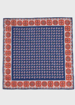 Printed Silk Geometric Pocket Square
