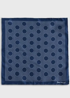 Printed Silk Large Dot Pocket Square
