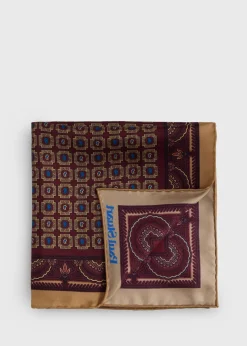 Printed Silk Medallion Pocket Square