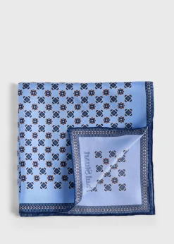 Printed Silk Medallion Pocket Square