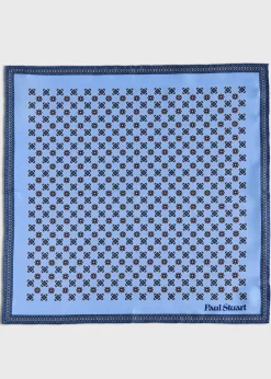 Printed Silk Medallion Pocket Square