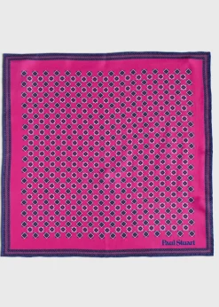 Printed Silk Medallion Pocket Square