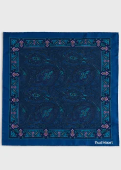 Printed Silk Paisley Pocket Square