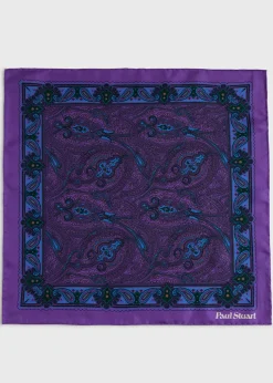 Printed Silk Paisley Pocket Square
