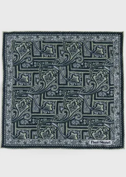 Printed Silk Paisley Pocket Square