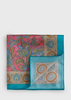 Printed Silk Paisley Pocket Square