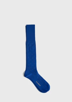Ribbed Cotton Dot Dress Sock