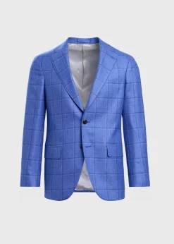 Silk & Cashmere Deco Windowpane Jacket