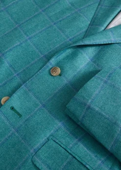 Silk & Cashmere Deco Windowpane Jacket