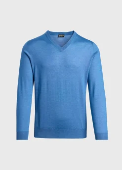 Silk & Cashmere V-Neck Sweater