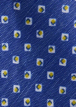 Silk Diamond Medallion Print Tie