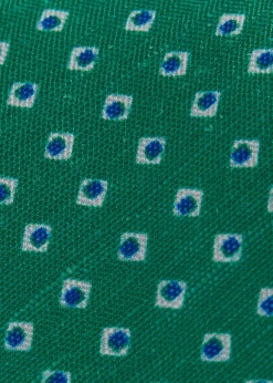 Silk Diamond Medallion Print Tie