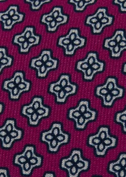 Silk Geometric Clover Tie