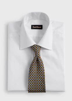 Silk Geometric Floral Medallion Tie