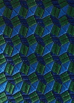 Silk Geometric Interlock Tie